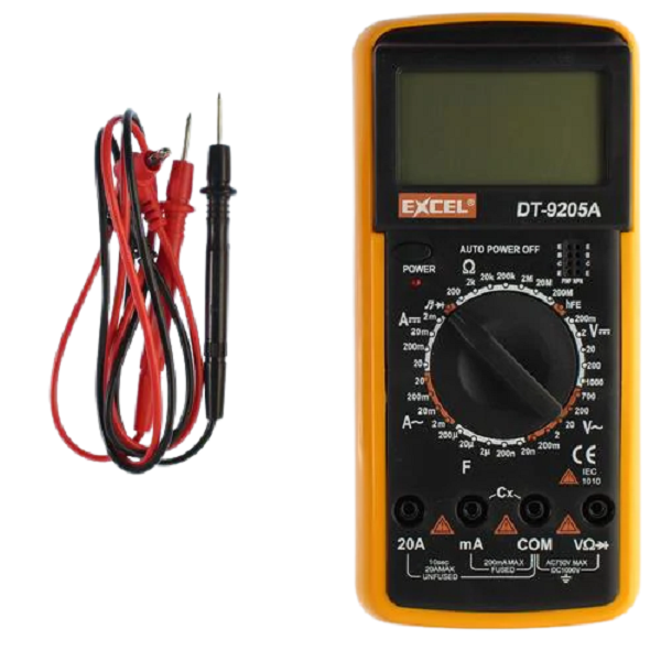 Ψηφιακό Πολύμετρο με μεγάλη οθόνη DT-9205A