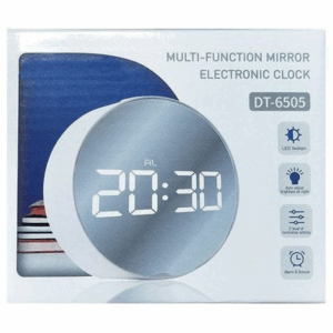 image_2022-02-05_122404.png Ψηφιακό Ρολόι Επιτραπέζιο με Ξυπνητήρι Καθρέπτης Λευκό DT-6505