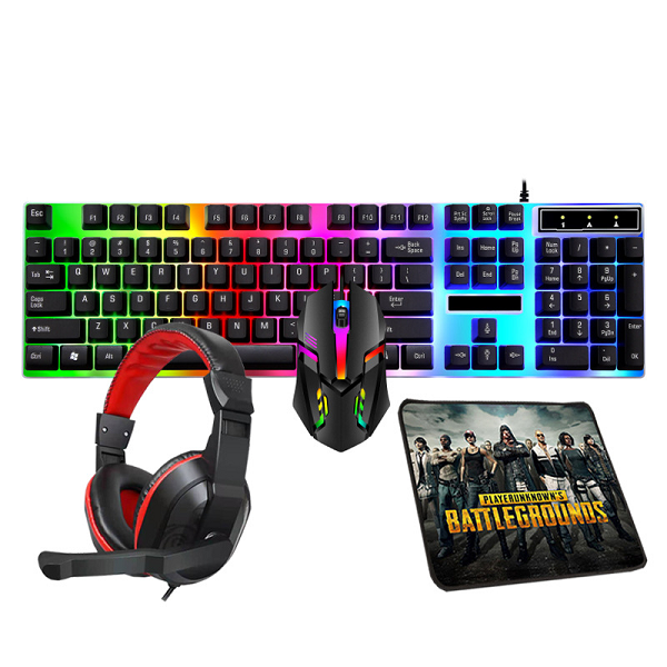 Σετ 4in1 Gaming Combo Mechanical Feel Gaming Πληκτρολόγιο ποντίκι Ακουστικά JEQANG