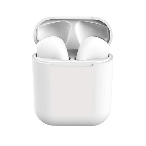 inPods 12 Earbud Bluetooth Handsfree Ακουστικά με Αντοχή στον Ιδρώτα και Θήκη Φόρτισης Λευκά