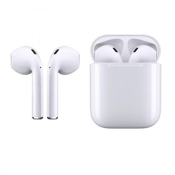 inPods 12 Earbud Bluetooth Handsfree Ακουστικά με Αντοχή στον Ιδρώτα και Θήκη Φόρτισης Λευκά