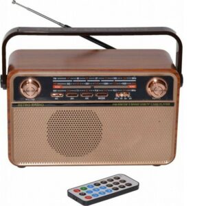 CMIK MK-621 Retro Φορητό Ραδιόφωνο Επαναφορτιζόμενο με Bluetooth και USB Καφέ