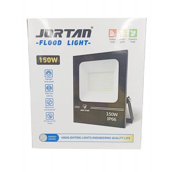 Jortan Στεγανός Προβολέας IP66 Ισχύος 150W με Ψυχρό Λευκό