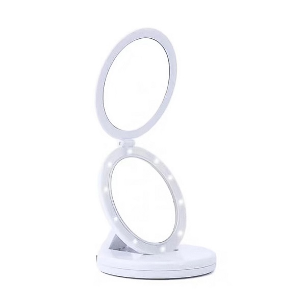 Καθρέπτης Μακιγιάζ Επιτραπέζιος με Φως Zoom x5 15x15cm Λευκός Andowl Q-MR80