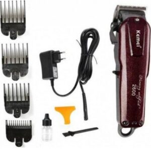 kemei_km_2600.jpg Kemei Επαγγελματική Επαναφορτιζόμενη Κουρευτική Μηχανή Μπορντό/Μαύρο KM-2600