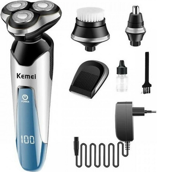 kemei_km_5390-X-1.jpg Ξυριστική Μηχανή Προσώπου Επαναφορτιζόμενη Kemei KM-5390
