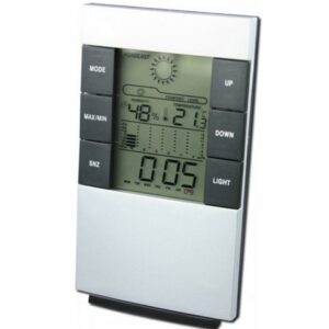 Μετεωρολογικός Σταθμός Ψηφιακός Επιτραπέζιος Ασημί