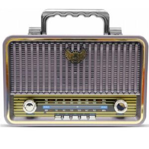 Retro Επιτραπέζιο Ραδιόφωνο Επαναφορτιζόμενο με Bluetooth και USB Γκρι KEMAI MD-1908BT