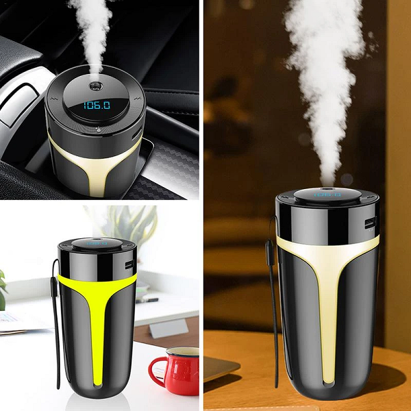 Υγραντήρας Αυτοκινήτου 300ml 10W Bluetooth MP3 FM Transmitter S10