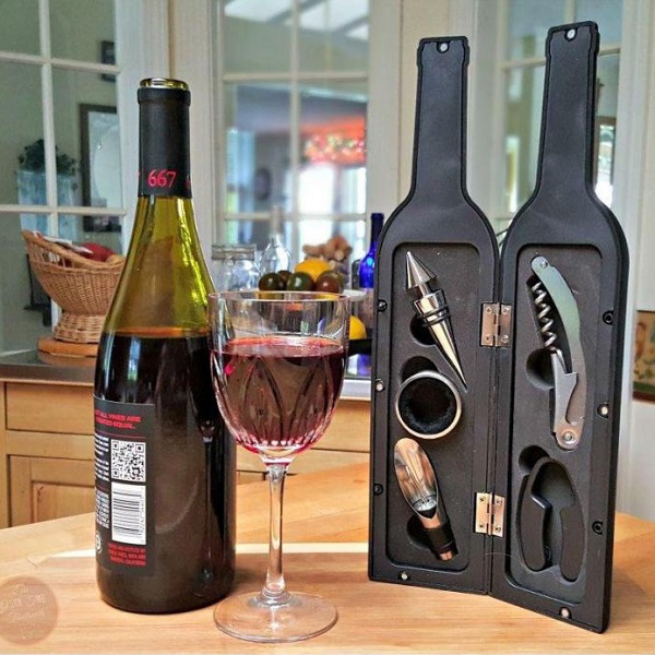 Wine Accessories Set σε Θήκη Μπουκάλι CTK-7X32- 5pcs