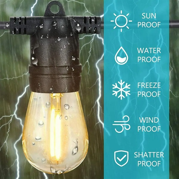 Σετ Κρεμαστών Ηλιακών Φωτιστικών με Θερμό Λευκό Φως σε Μαύρο Χρώμα 1701020090185