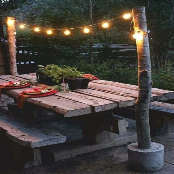 Σετ Κρεμαστών Ηλιακών Φωτιστικών με Θερμό Λευκό Φως σε Μαύρο Χρώμα 1701020090185