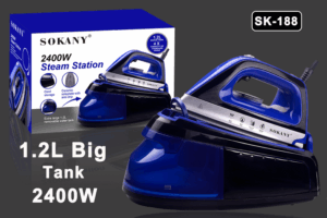 sk-188.png ΣΙΔΕΡΟ ΑΤΜΟΥ ΜΕ ΔΕΞΑΜΕΝΗ ΝΕΡΟΥ 1.2LT 2400W SOKANY SK-188