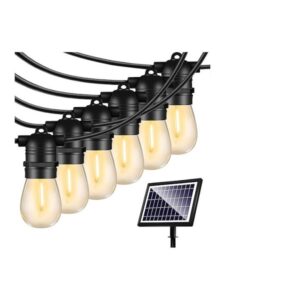 Ηλιακές Αδιάβροχες Διακοσμητικές Λάμπες Γιρλάντα Ντίζα LED Θερμού Φωτισμού 15m, Φωτοβολταϊκό Πάνελ με Φωτοκύτταρο – Solar Garland Outdoor Lights 15