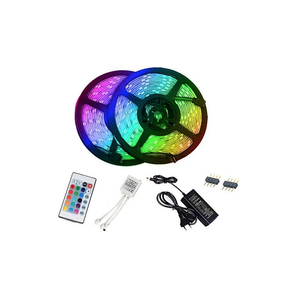tainia_led_rgb_5m_me_tilecheiristirio.jpg Ταινία LED Τροφοδοσίας 12V RGB Μήκους 5m με Τηλεχειριστήριο Τύπου SMD2835