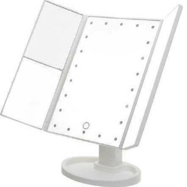 Καθρέπτης Μακιγιάζ Επιτραπέζιος με Φως 34x27cm Ρόζ