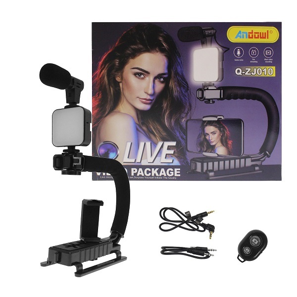 Τρίποδο Κινητού με Bluetooth Μαύρο Q-ZJ010 Andowl