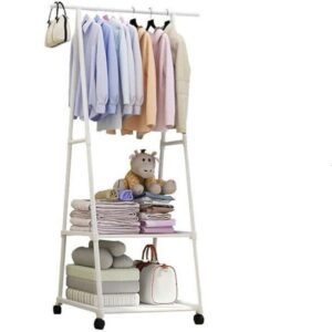 Τροχήλατη Κρεμάστρα Δαπέδου από Μέταλλο 55x42x160cm 32845