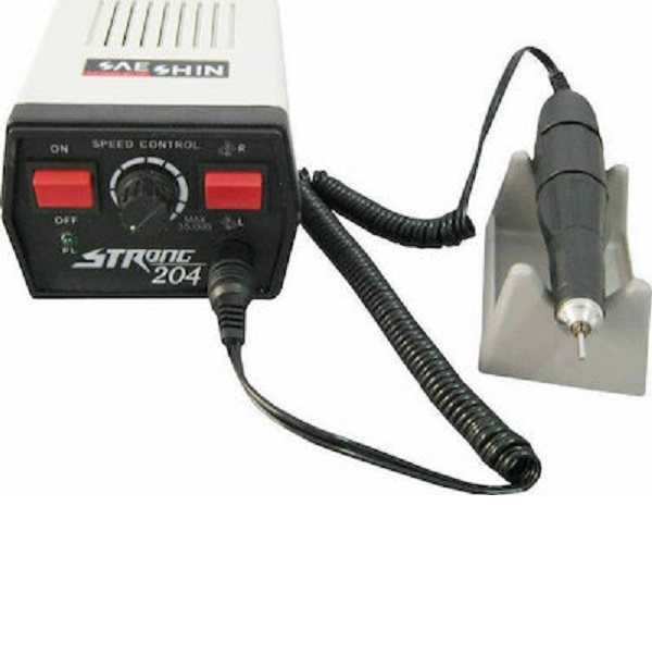 Τροχός Νυχιών Ρεύματος 35000rpm με Πεντάλ σε Γκρι Χρώμα 65W Saeshin Strong 204