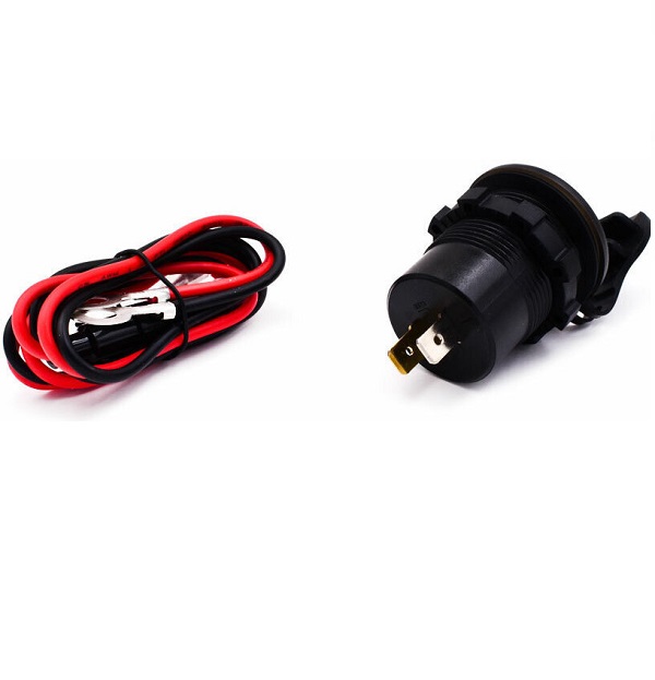 Φορτιστής Μοτοσυκλέτας Αδιάβροχος Γρήγορης Φόρτισης με Βολτόμετρο 3A με Θύρες: 2xUSB