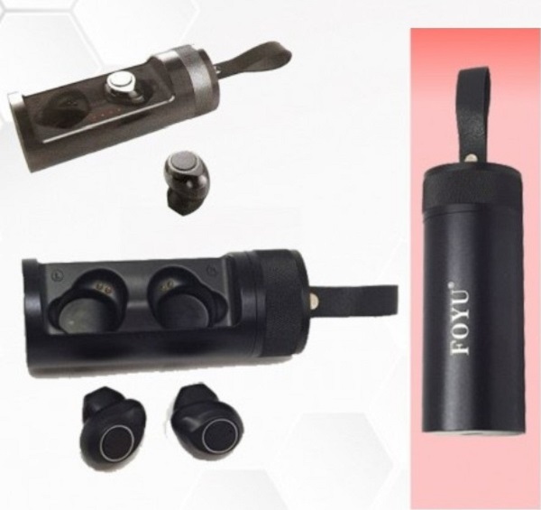Ακουστικά Bluetooth Handsfree Earbud με Θήκη Φόρτισης Μαύρα FO-Y69