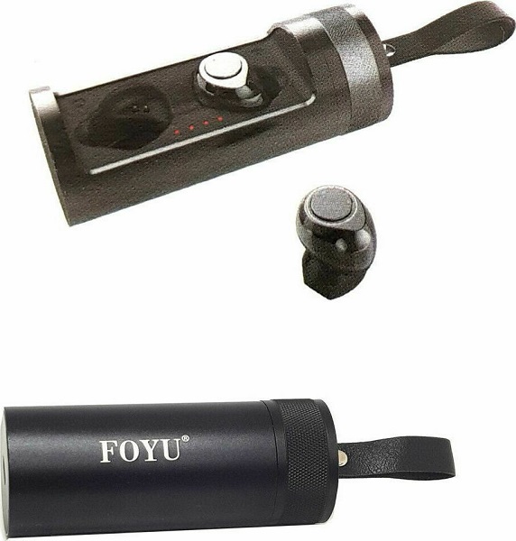 Ακουστικά Bluetooth Handsfree Earbud με Θήκη Φόρτισης Μαύρα FO-Y69