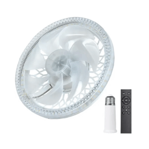 Ανεμιστήρας Οροφής με Κρυστάλλινο Φωτιστικό E27, 30cm, 60W, 7 Λεπίδες – RIXME 17964-209