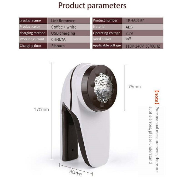 Αποχνουδωτής Επαναφορτιζόμενος Μαύρος Andowl Q-L423