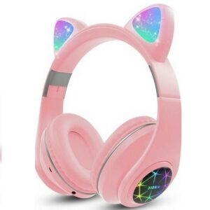 Ακουστικά Παιδικά Ασύρματα/Ενσύρματα Over Ear με 8 ώρες Λειτουργίας Ροζ