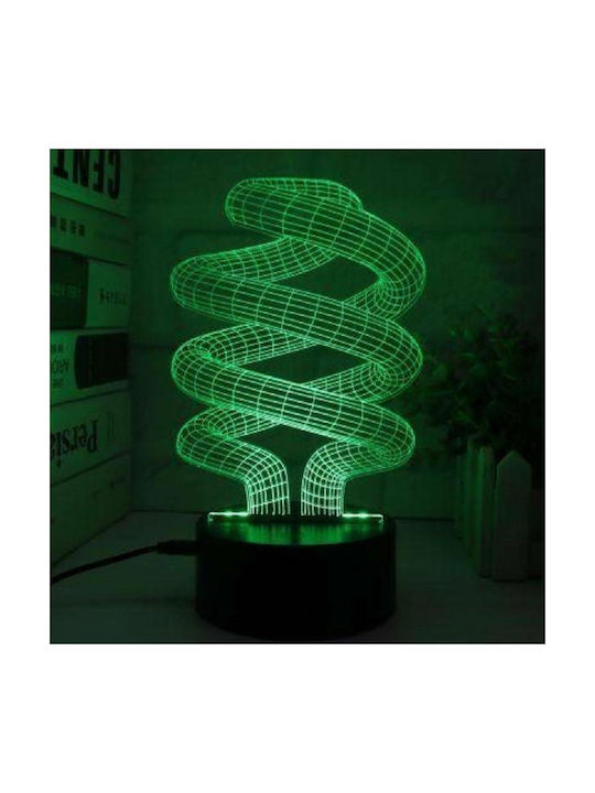 Διακοσμητικό Φωτιστικό 3D Illusion LED Πολύχρωμο 01142