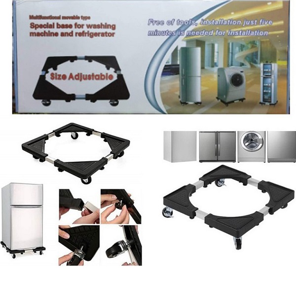 Βάση-Λευκών-Συσκευών-1.jpg Βάση Λευκών Συσκευών Ρυθμιζόμενη από Πλαστικό με Ρόδες 56x56εκ.