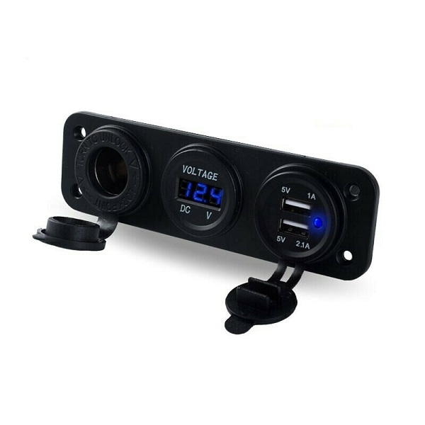 Βολτόμετρο Αυτοκινήτου & Πάνελ Οργάνων Φόρτισης με 2 USB TC08