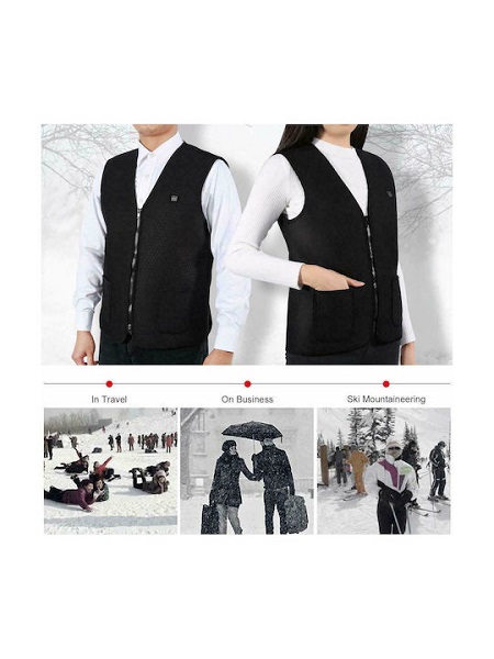 Γιλέκο Εργασίας Θερμαινόμενο Μαύρο TEG-8