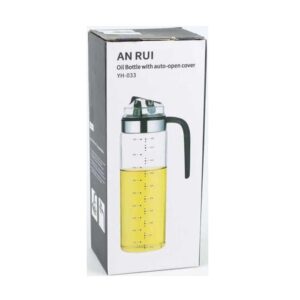 Γυάλινος διανομέας λαδιού και ξυδιού με χερούλι 550ml YH-033