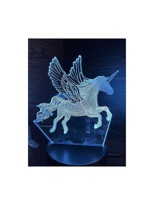 Διακοσμητικό Φωτιστικό 3D Illusion LED Πολύχρωμο 01142