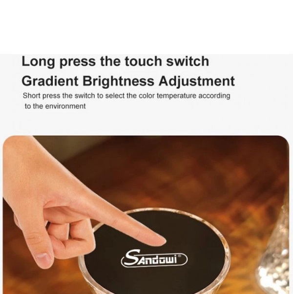 Διακοσμητικό Επιτραπέζιο Φωτιστικό LED "Crystal Touch" Andowl Q-TL151