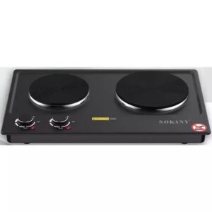 Διπλή Εμαγιέ Εστία Μαγειρέματος Επιτραπέζια 1000W & 1500W SK-07002