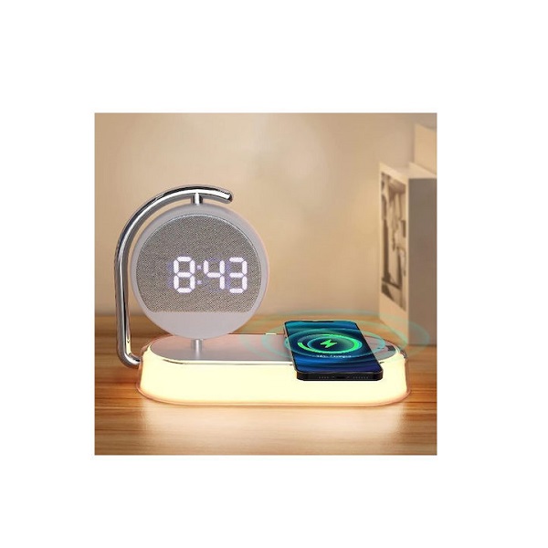 Επαναφορτιζόμενος Ασύρματος Φορτιστής Ρολόι με Νυχτερινό Φως K01T