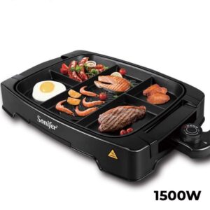 Ηλεκτρική Ψησταριά  Επιτραπέζια 1500W με Ρυθμιζόμενο Θερμοστάστη 42x41εκ. SF-6074