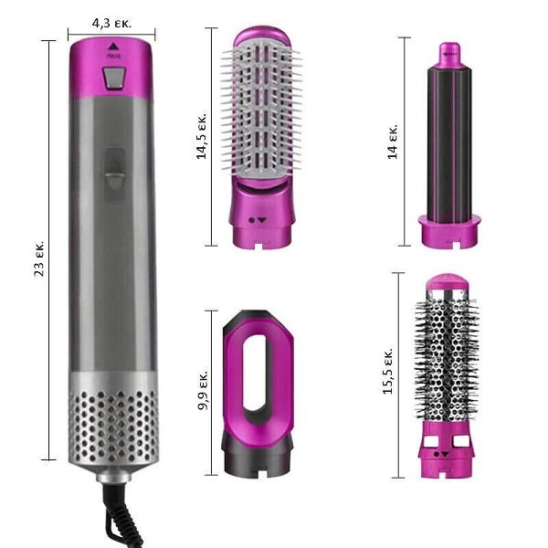 Ηλεκτρική Βούρτσα Hot Air Styler με Αέρα για Ίσιωμα και Μπούκλες TP-5+1