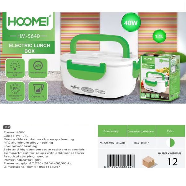 Ηλεκτρικό Θερμαινόμενο Φαγητοδοχείο Θερμός 40W Hoomei HM-5640