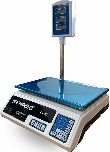 Ζυγαριά Λιανικής Ηλεκτρονική με Κολώνα Arrango με Ικανότητα Ζύγισης 40kg και Υποδιαίρεση 2gr AB57132