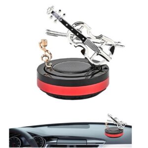 Ηλιακό Αποσμητικό Χώρου Αυτοκινήτου Περιστρεφόμενο με Διακοσμητικό Βιολί T4268 Κόκκινο