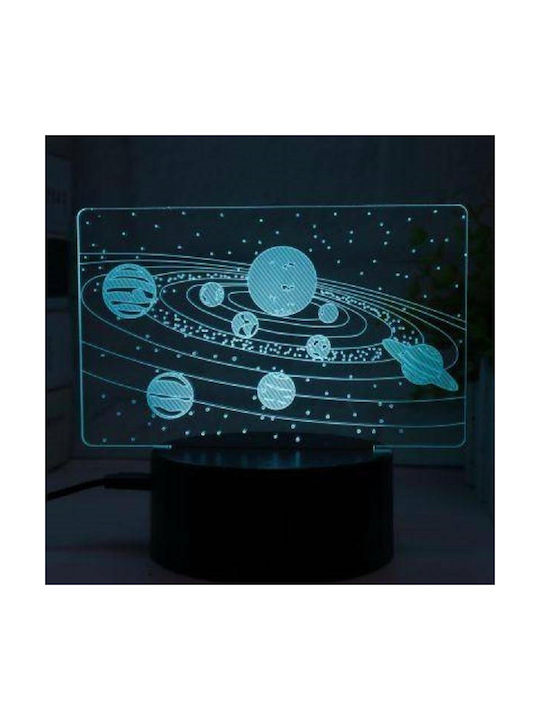 Διακοσμητικό Φωτιστικό 3D Illusion LED Πολύχρωμο 01142