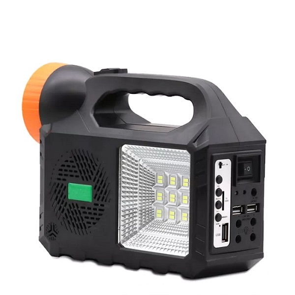 Ηλιακό σύστημα φωτισμού & φόρτισης με 3 Λάμπες LED FM Radio MP3 Bluetooth GD-102