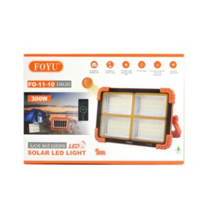 Ηλιακός Προβολέας Φορητός 336LED 300W Powerbank 12000mAh IP66 Foyu FO-11-10 – Πορτοκαλί