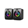 Ηχεία Υπολογιστή 2.0 με RGB Φωτισμό και Ισχύ 6W σε Μαύρο Χρώμα AB-D390