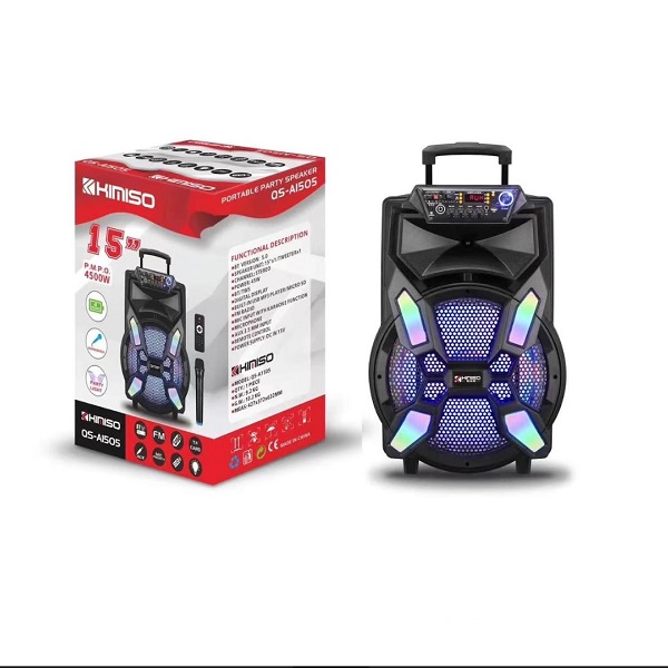 Ηχείο Καραόκε 15'' 4500w Με Μικρόφωνο Και Τηλεχειριστήριο QS-A1505