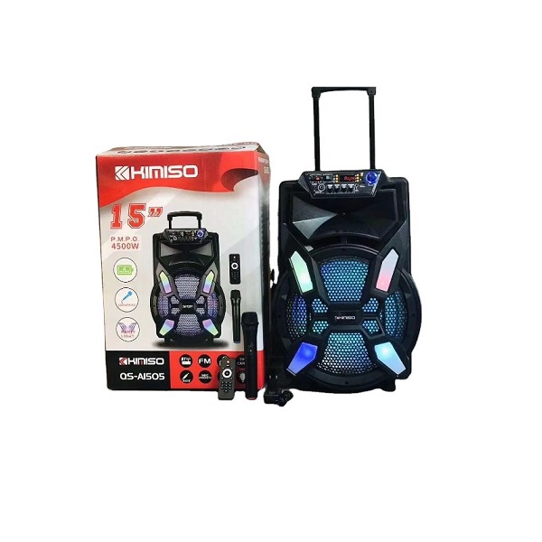 Ηχείο Καραόκε 15'' 4500w Με Μικρόφωνο Και Τηλεχειριστήριο QS-A1505