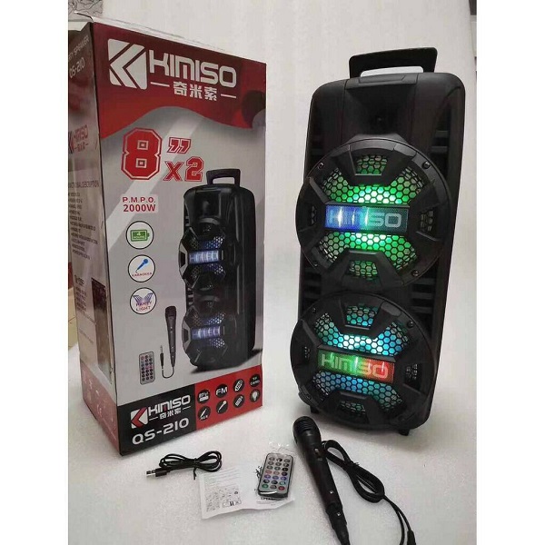 Ηχείο με λειτουργία Karaoke Kimiso QS-210 σε Μαύρο Χρώμα